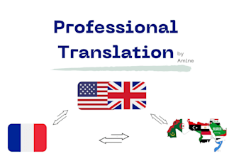 professionally translate from english to french and arabic