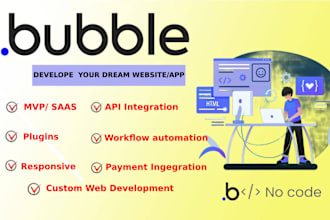 develop your bubble website or app in bubble io