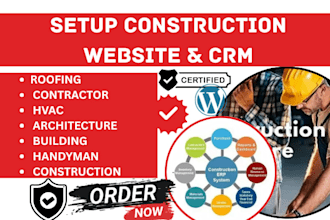 roofing contractor hvac architecture building handyman construction website crm