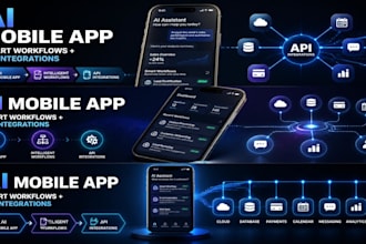 build an ai mobile app with intelligent workflow, API integration and automation