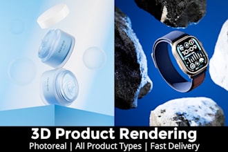 do 3d product modeling and realistic 3d rendering for amazon