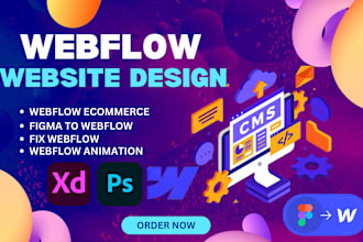 develop webflow ecommerce, figma to webflow, webflow, webflow expert, bug fix