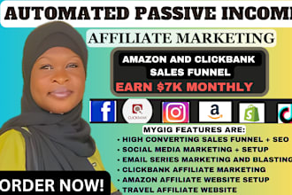 do automated amazon, clickbank affiliate marketing, shopify sales funnel