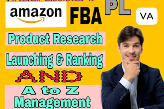 be your amazon fba private label virtual assistant, product research, pl, ppc va