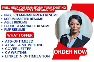 craft professional ats scrum master resume project management, agile pmp resume
