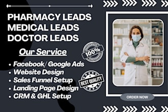 generate pharmacy leads clinic leads medical leads doctor gohighlevel website