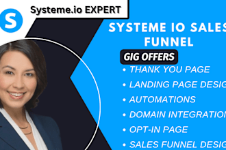 systeme io sales funnel, systeme io landing page on systeme io