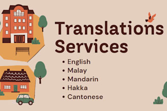 translate english, malay, mandarin, hakka, and cantonese accurately