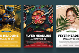 do business, event, church, real estate, book release promotional flyer design
