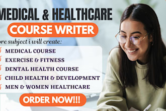 do medical course creation online course content mental health training manual