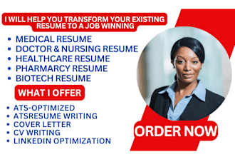 craft ats professional medical resume doctor nursing healthcare resume writing