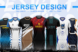 do custom esports and gaming sublimation jersey design