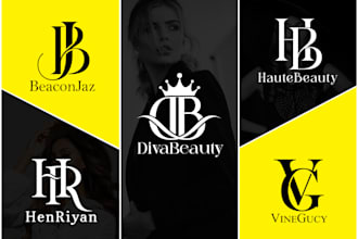 design luxury minimalist monogram initial letter fashion clothing brand logo