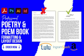 design, format poetry ebook, poem ebook, children workbook, memoir, nonfiction