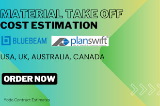 do material take off and cost estimation on planswift