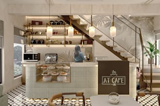 do interior design of restaurants and cafe
