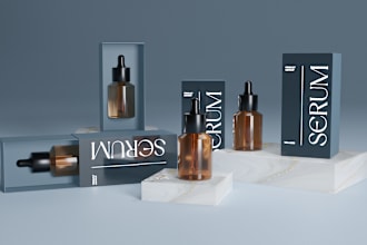 3d product design bottle label wine cbd cosmetic supplement label and 3d mockup