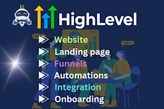 build your gohighlevel sales funnel, web design and do automation