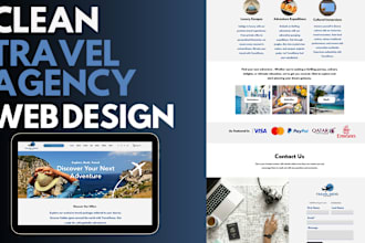 design redesign responsive travel booking website, travel agency blog