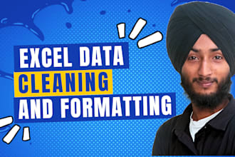 do excel data cleaning and formatting and visualize excel data, combine PDF