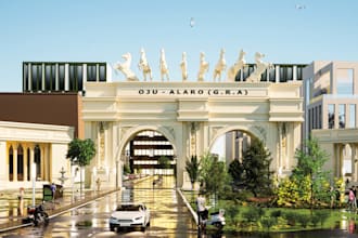 draw redraw architectural master plans, urban plan or site plan realstate