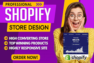 create one product shopify store, dropshipping website