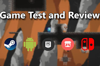 test and review your game or app