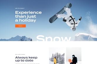 do ski resort website design