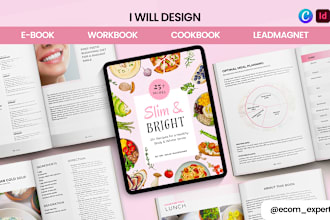 design ebook, lead magnet, workbook, cookbook, PDF document