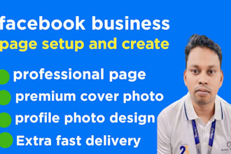 do facebook business page create and setup, cover design