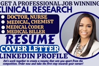 write clinical research, medical, nursing, healthcare, medical coder resume