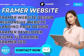create or redesign responsive framer website figma to framer landing page expert