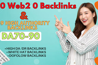build most powerful contextual web 2 0 and  high da90 profile backlinks