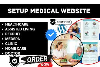 design homecare clinic medical healthcare assisted living doctor recruit website