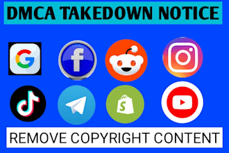 send dmca notice to takedown content on reddit,google,tiktok,fb,ig,onlyfans,yt