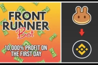 create front running bot, uniswap bot, crypto arbitrage bot, volume bot
