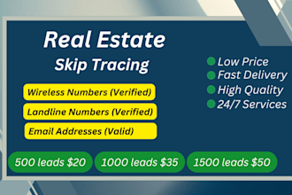 do real estate leads and bulk skip tracing for you