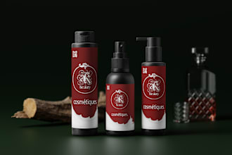 do cosmetic skin care label design, product label and product packaging design
