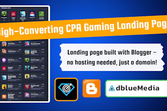 give responsive HQ landing page for CPA marketing game niche