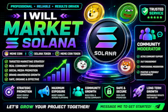 market solana meme coin, solana token, meme coin token and community moderator