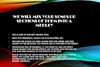 mix your audio files into a medley