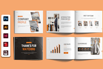 design digital pdf brochure, company profile, annual report, product catalog