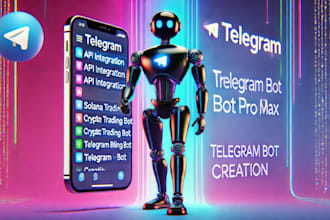 create telegram bot, solana trading bot, crypto and API