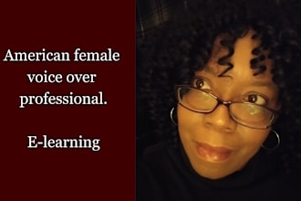 record a professional american female elearning voice over