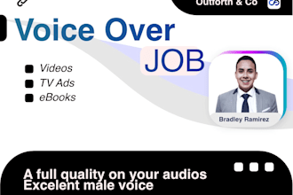 do a perfect audio with professional voice over or voice off