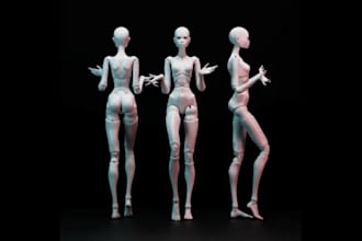 sculpt 3d funko pop, toys, bjd toy, 3d doll, stl for printing by 3d printer