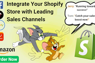 integrate sales channels and manage your shopify store as a shopify VA