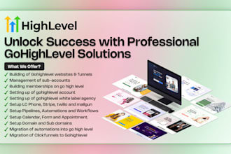 your gohighlevel expert for go high level website and funnel