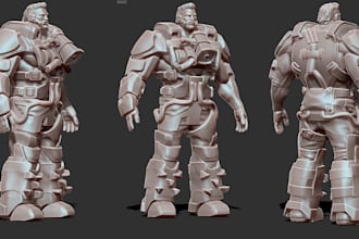 make custom miniatures model for tabletop game, warhammer, dnd 3d painting