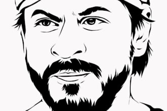 turn your photo into a vector stencil, silhouette and outline